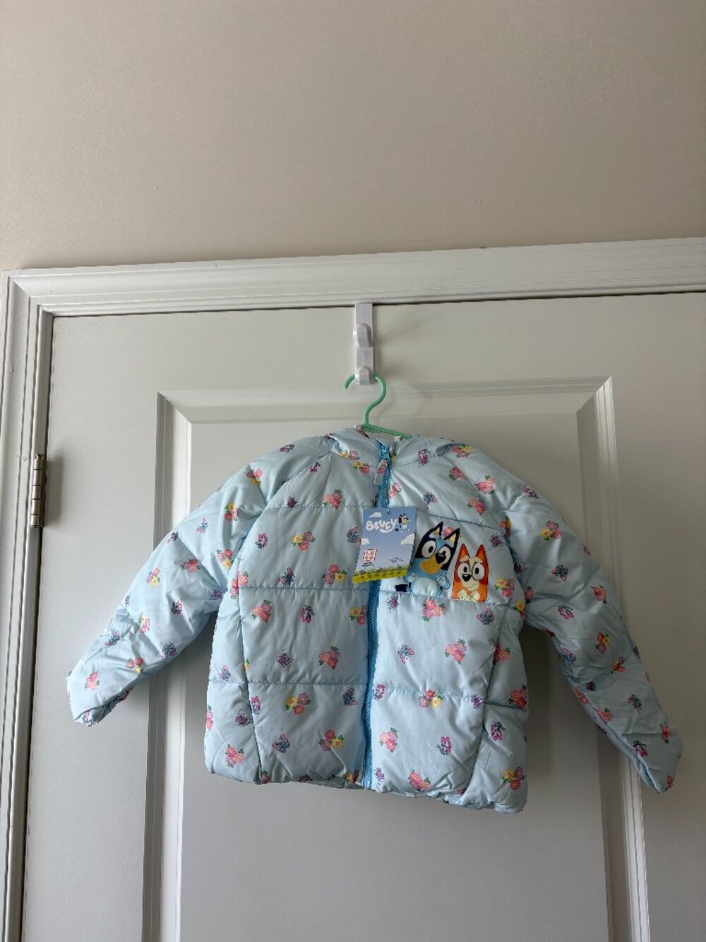 Disney Bluey Licensed Girls' Puffer Jacket, Size 3T